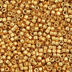 Perline Miyuki Delica 11/0 Duracoat galvanized yellow gold DB-1833