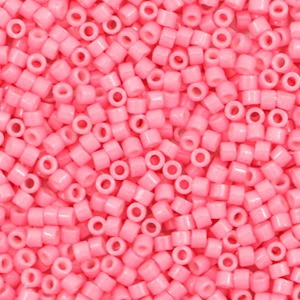 Perline Miyuki Delica 11/0 Duracoat opaque dyed carnation pink DB-2117