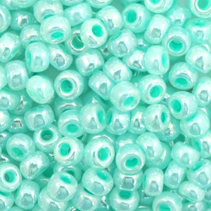 Rocailles Miyuki 6/0 Ceylon aqua green 6-536