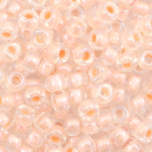 Rocailles Miyuki 6/0 Pearlized effect salmon pink 6-4604