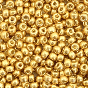 Rocailles Miyuki 8/0 Duracoat galvanized gold 8-4202