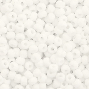 Rocailles Miyuki 8/0 Opaque matte white 8-402f