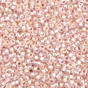 Rocailles Miyuki 11/0 Silverlined AB light blush rose 11-1023