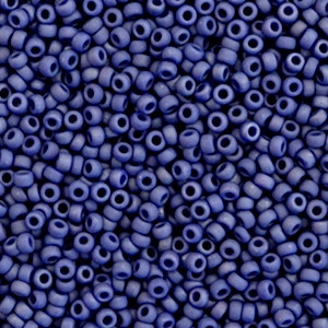 Rocailles Miyuki 11/0 Opaque matte luster cobalt blue 11-2075