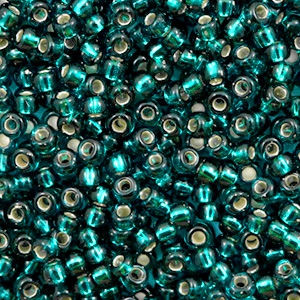 Rocailles Miyuki 8/0 Silverlined dark teal blue 8 - 30