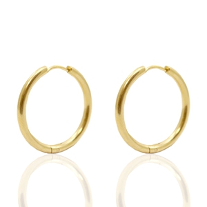 Orecchini in acciaio inossidabile 19mm a cerchio oro