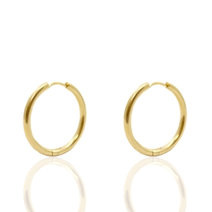 Orecchini in acciaio inossidabile 17mm a cerchio oro