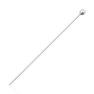 Componenti in argento 925 chiodini a pallina 35 mm argento