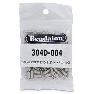 Beadalon terminali a forma di molla 2.2mm argento