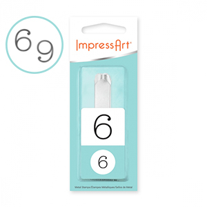 ImpressArt punzoni numerico 10 mm Monogram 6/9 argento