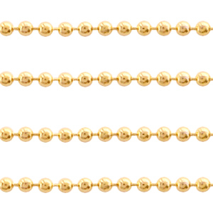 Componenti in acciaio inossidabile catena a palline 1,4mm oro