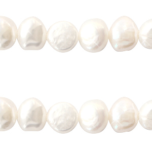 BQ Perle di acqua dolce pepita rotonde 6-7mm bianco naturale