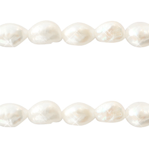 BQ Perle di acqua dolce pepita ovale 7x3mm bianco naturale