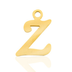 Ciondoli in acciaio inossidabile a forma di lettera Z oro