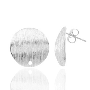 Componenti di metallo TQ orecchini 15mm con anellino argento antico