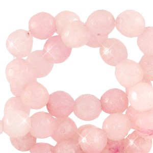Perline in pietra naturale Quarzo sfaccettata 8mm rosa fiore-rivestimento AB opale
