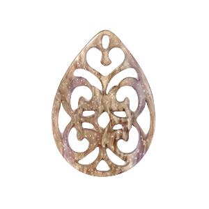 Pendenti in resina 38x27 mm a forma di goccia in stile barocco talpa mandorla