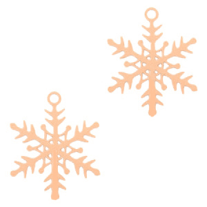 Pendenti in stile boh&eacute;mien fiocco di neve oro rosa