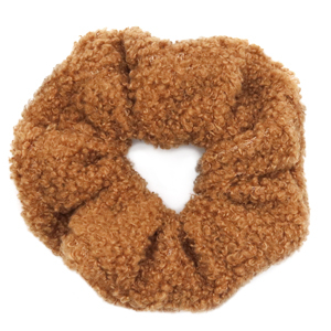 Elastici per capelli soffici marrone