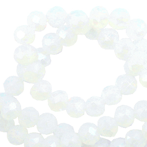 Perline sfaccettate 4x3 mm rondella brillante cristallo-effetto perlato