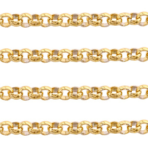 Componenti in acciaio inossidabile catena a rol&ograve; 2mm oro