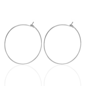 Orecchini in acciaio inossidabile 20mm argento