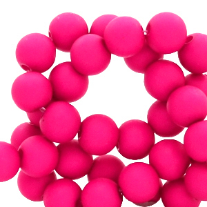 Perline in acrilico 6mm rosa vivo