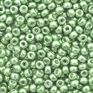 Rocailles Miyuki 8/0 Duracoat galvanized dark mint green 8-4214