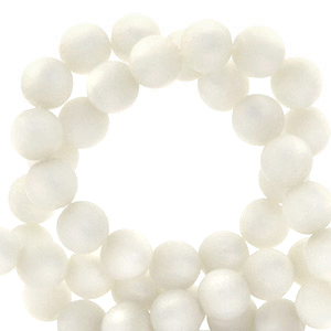 Perline Super Polaris 6 mm tonda opaca bianco brillante