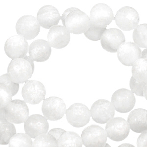 Perline Polaris 6 mm tonda Mosso shiny bianco brillante