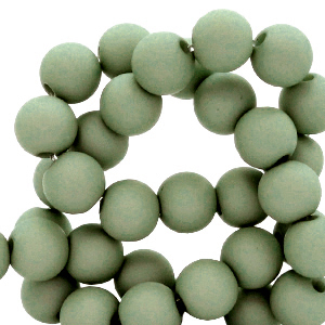 Perline in acrilico 6mm verde basilico