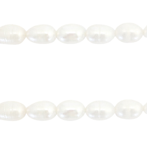 BQ Perle di acqua dolce chicco di riso 7x6mm bianco naturale
