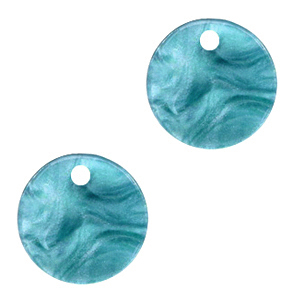 Pendenti in resina 12 mm rotondo blu atollo