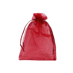 Sacchetti in organza 9x12cm rosa ciliegia&nbsp;