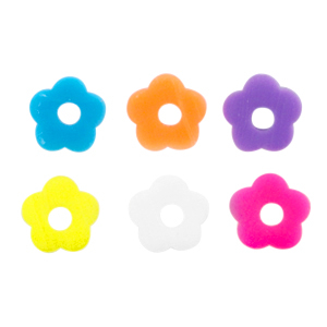 Perline Katsuki fiore 6mm arcobaleno misto