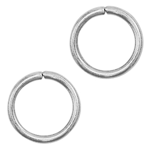 Componenti in acciaio inossidabile anellino apribile 11mm argento