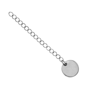 Componenti in acciaio inossidabile allungatrice con piastra rotonda 10mm argento