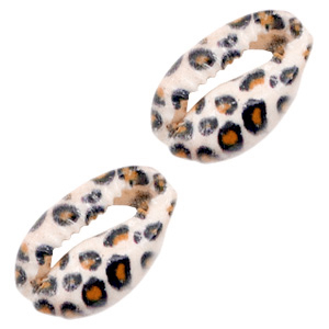 Perline di conchiglia prodotti speciali conchiglia ciprea leopardo-arancione