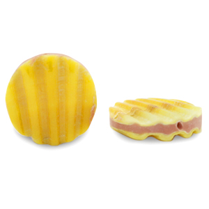 Perline di conchiglia 20mm giallo