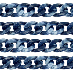 Catena in acrilico 19mm blu scuro