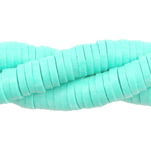Perline Katsuki 4mm blu acqua sbiancato