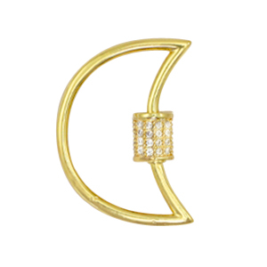 Chiusura con zirconia luna oro