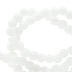 Perline in pietra naturale 4mm giada bianco