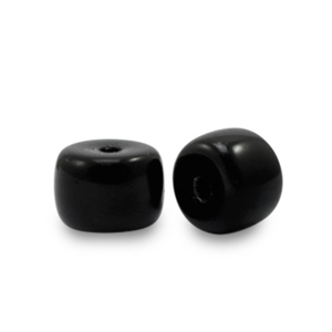 Perline di vetro rondelle 6mm nero
