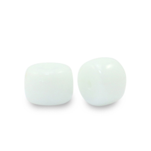 Perline di vetro rondelle 6mm bianco