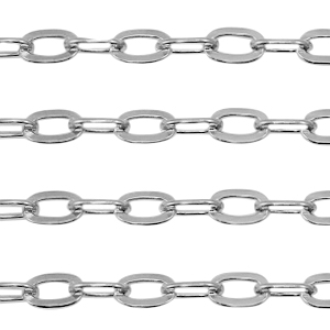 Componenti in acciaio inossidabile catena a rol&ograve; ovale anchor cable links argento