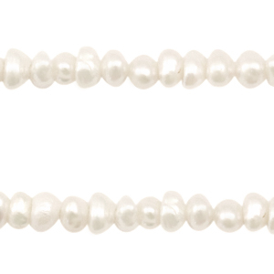 BQ Perle di acqua dolce foro per infilare verticale 5mm bianco naturale