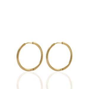 Orecchini in acciaio inossidabile 14mm a cerchio oro