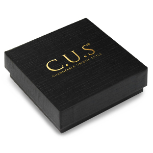 scatolina per bigiotteria C.U.S&reg; 10x10cm nero-oro