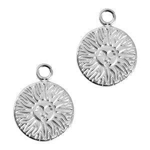 Ciondoli in acciaio inossidabile sole argento